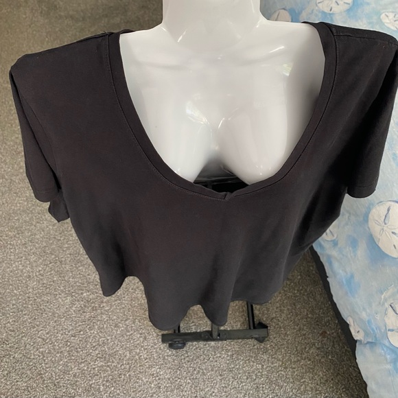 Black V-Neck T-Shirt Time And Tru - Picture 5 of 8